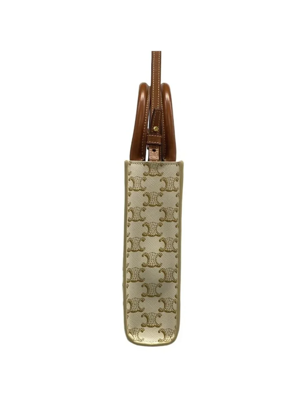Celine Tote Mini Vertical Cover Ivory Brown